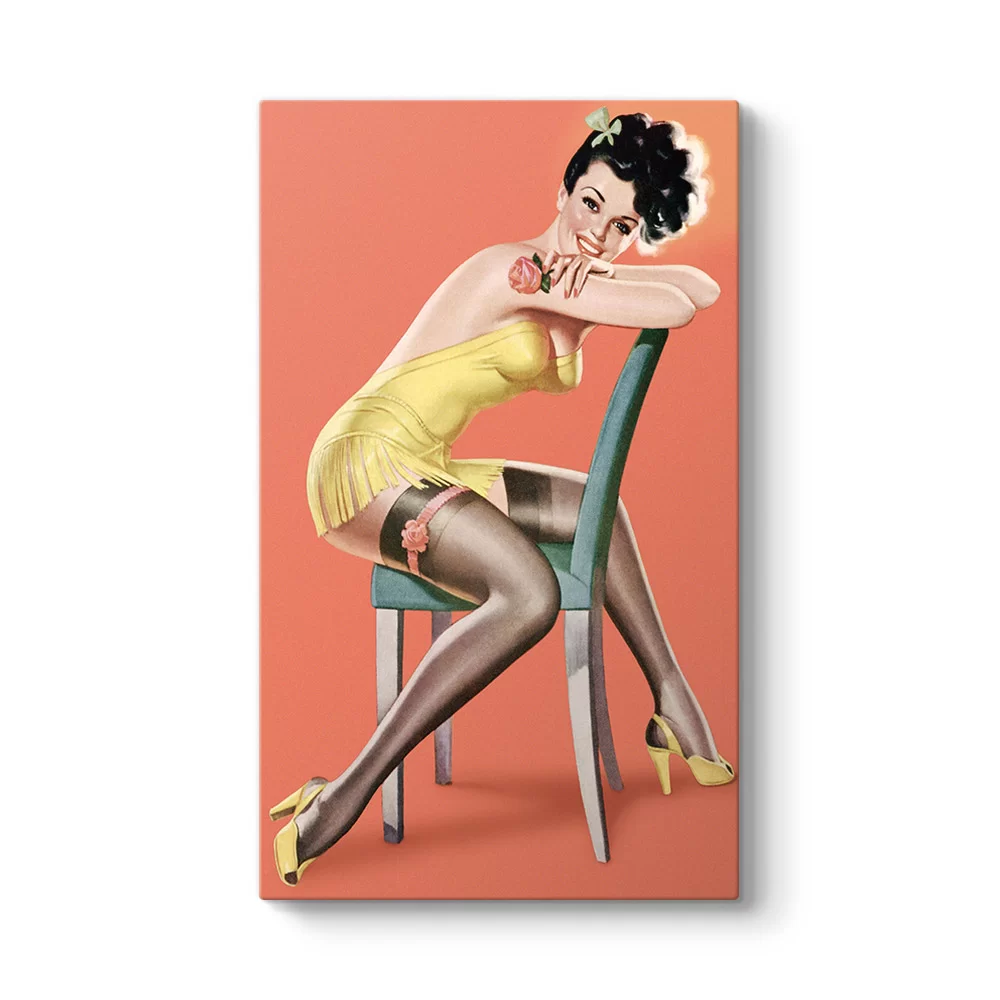 Pin Up Girl Sandalye Tablosu - Model 35